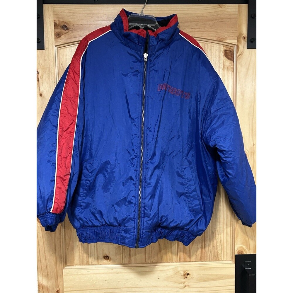 Vintage Starter New England Patriots Full Zip Jacket Reversible Pockets NFL L